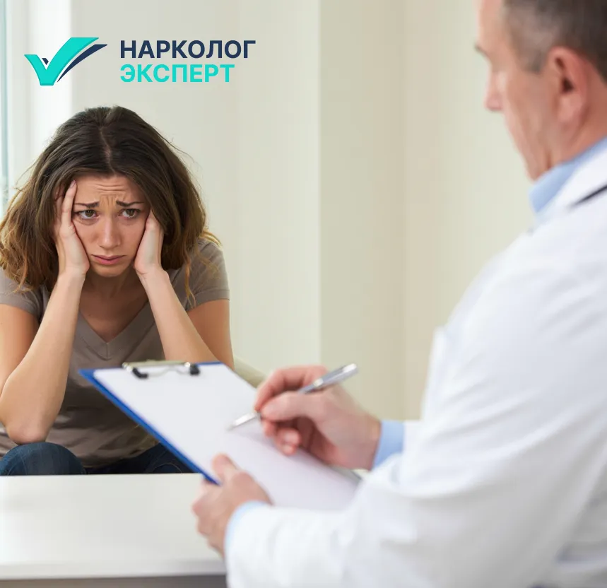 Женщина в состоянии острого психоза на консультации у психиатра